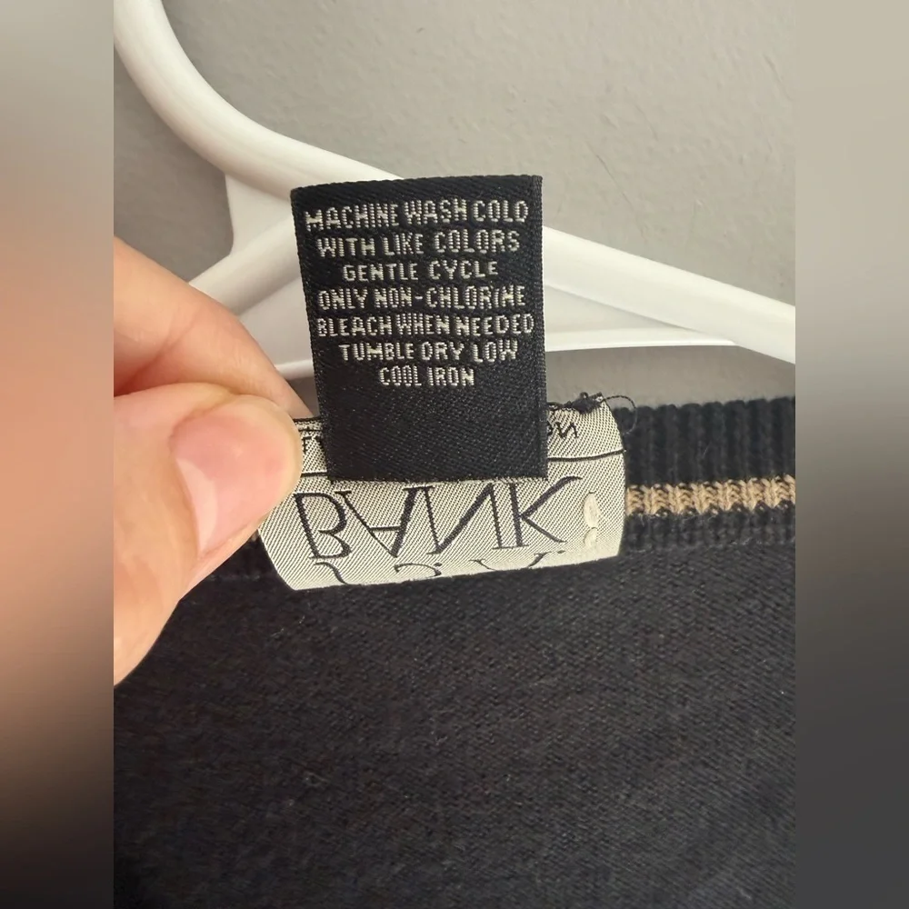 Jos. A. Bank Classic Collection V Neck Sweater Vest SZ L Argyle Black Tan Cotton